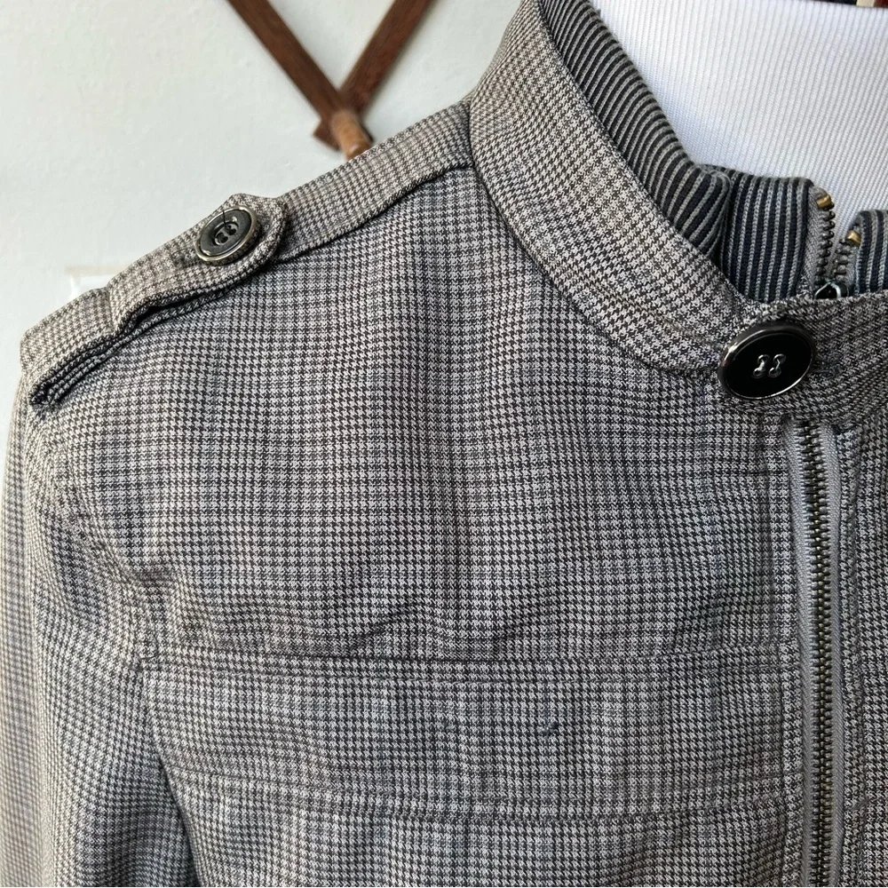 Houndstooth Bomber Jacket - Picture 3 of 15